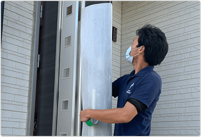 「マンションも一戸建てもしっかり養生」作業写真